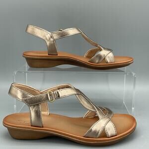 NEW Soul Naturalizer Women’s Solo Sandals Warm Silver Size 6M